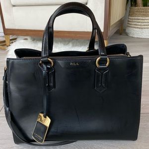 🤩💗RALPH LAUREN Black Tote Bag with Strap